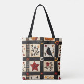Rustikales Fall Quilt Muster | Bauernhaus Patchwor Tasche (Rückseite)