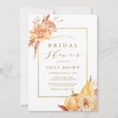 Rustikales Fall Wasserfarben-Brautparty Einladung (Vorderseite)