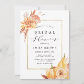 Rustikales Fall Wasserfarbenes Brautparty Einladung (Vorderseite)