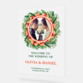 Rustikales Fall Wreath Foto Hochzeit Mattiert Will Acrylschild (Winkel)