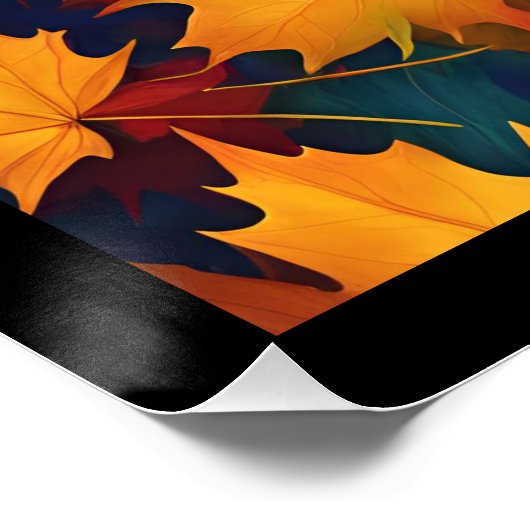 Rustikales Fallen-Blattglanz-Poster Poster (Ecke)