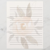 Rustikales Fallen Blumenrezept Papier (Hinten)