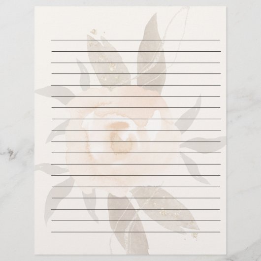 Rustikales Fallen Blumenrezept Papier (Hinten)