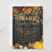 Rustikales Fallholz Ich tue Grillen Paare Dusche Einladung (Vorderseite)