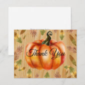 Rustikales Fallpumpen Orange Danke Karte (Vorne/Hinten)