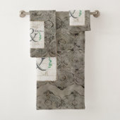 Rustikales Familien-Zuhause-Bauernhaus beunruhigte Badhandtuch Set (Insitu)