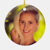 Rustikales Familiendenkmal Foto Tree Roter Kardina Keramik Ornament (Hinten)