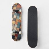 Rustikales farbenfrohes Holzblockmuster Skateboard (Vorderseite)