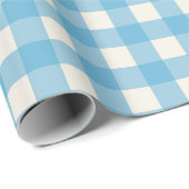 Rustikales Farmhouse Blau & Creme Geschenkpapier (Rolleneckpunkt)