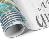 Rustikales Farmhouse Truck Weihnachtswrapping Papi Geschenkpapier (Rolleneckpunkt)