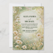 Rustikales Feld der Hochzeit von Daisies Einladung (Vorderseite)