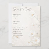 Rustikales Feld der Hochzeit von Daisies Save The Date (Vorderseite)