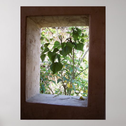 Rustikales Fenster Poster (Vorne)