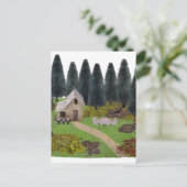Rustikales Ferienhaus im Wald Postkarte (Stehend Vorderseite)