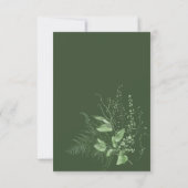 Rustikales Fern Green Foliage Emerald Green Save The Date (Rückseite)
