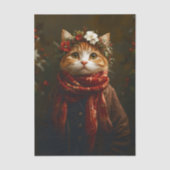 Rustikales festliches Kitten, Coat & Scarf ED7L De Seidenpapier (Vorderseite)