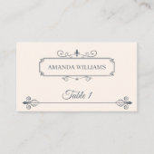 Rustikales Filigree, Hochzeit Platzkarte (Vorderseite)