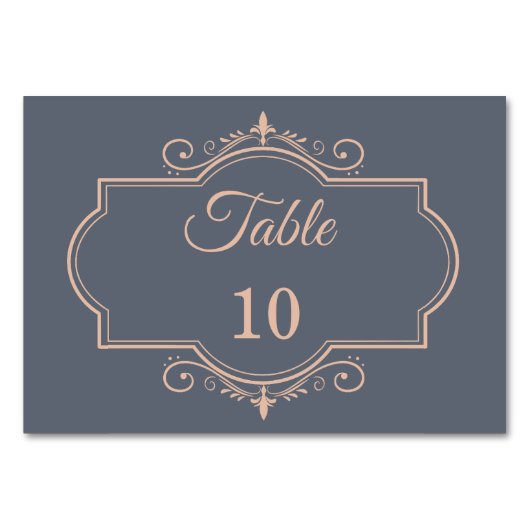 Rustikales Filigree, Hochzeit Tischnummer (Vorderseite)