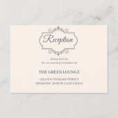 Rustikales Filigree, Hochzeitsempfang Begleitkarte (Vorderseite)