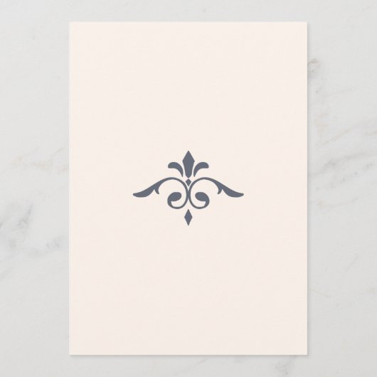 Rustikales Filigree, Hochzeitzeitzeitschrift Programm (Rückseite)