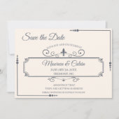 Rustikales Filigree, Save the Date Einladung (Vorderseite)