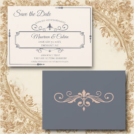 Rustikales Filigree, Save the Date Einladung