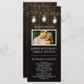 Rustikales Firefly + Weinberg Hochzeiten Programm (Vorne/Hinten)