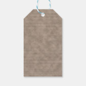 Rustikales Firmengeschenk-Tag, Brown & Blue-Logo Geschenkanhänger (Rückseite)