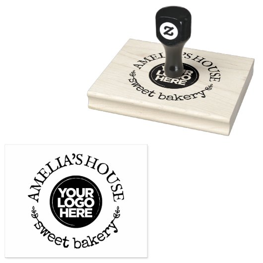 Rustikales Firmenlogo Gummistempel (Stempel)