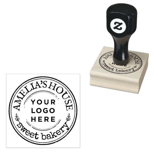 Rustikales Firmenlogo Gummistempel (Stempel)