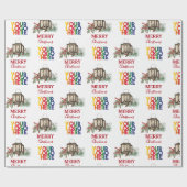 Rustikales Firmenlogo Weihnachten Geschenkpapier (Flach)