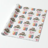 Rustikales Firmenlogo Weihnachten Geschenkpapier (Ungerollt)