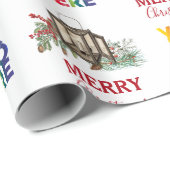 Rustikales Firmenlogo Weihnachten Geschenkpapier (Rolleneckpunkt)