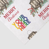 Rustikales Firmenlogo Weihnachten Seidenpapier (Ausschnitt)