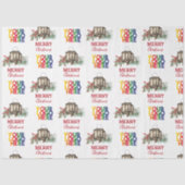 Rustikales Firmenlogo Weihnachten Seidenpapier (Vorderseite)