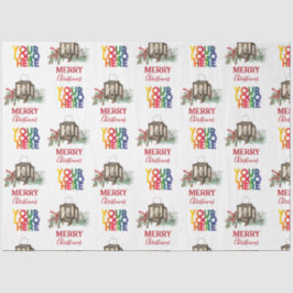 Rustikales Firmenlogo Weihnachten Seidenpapier