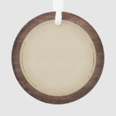 Rustikales First Christmas Zuhause Wreath Karierte Ornament (Rückseite)