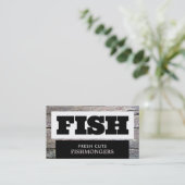 Rustikales Fischmonger/Ehefrau, Fischmarkt Visitenkarte (Stehend Vorderseite)