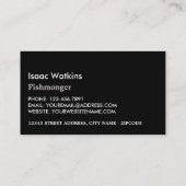 Rustikales Fischmonger/Ehefrau, Fischmarkt Visitenkarte (Rückseite)