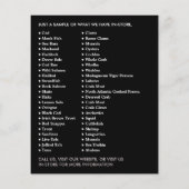 Rustikales Fischmonger/Ehefrau, Fischmarktwerbung Flyer (Hinten)