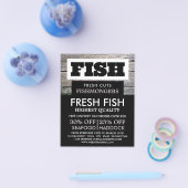 Rustikales Fischmonger/Ehefrau, Fischmarktwerbung Flyer (Einzeln)