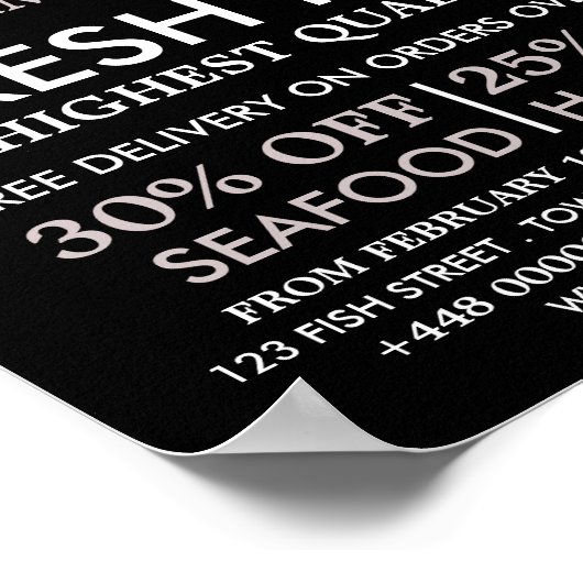 Rustikales Fischmonger/Ehefrau, Fischmarktwerbung Poster (Ecke)