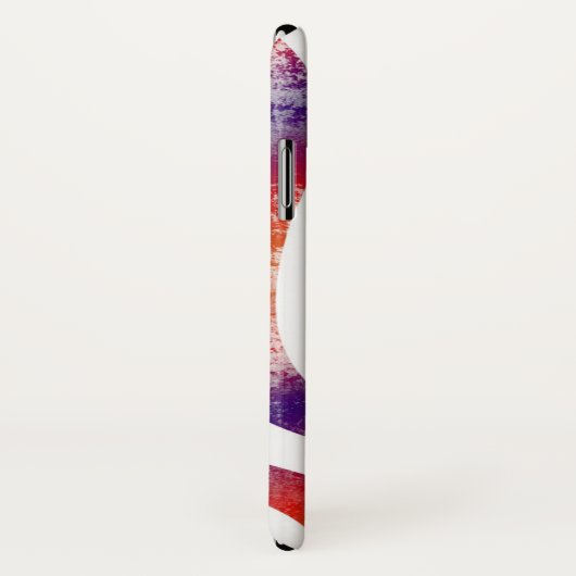 Rustikales Flag USA Monogramm Initialname Case-Mate iPhone Hülle (Hinten/Rechts)