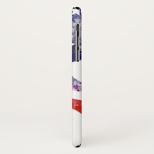 Rustikales Flag USA Monogramm Initialname Case-Mate iPhone Hülle (Hinten/Links)