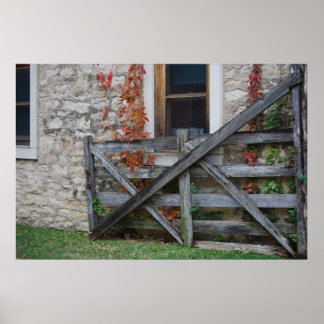 Rustikales Flint Hills Gate Poster