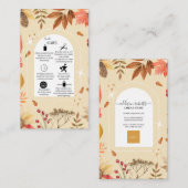 Rustikales Flora-Aquarell-Logo für den Herbst Visitenkarte (Vorne/Hinten)