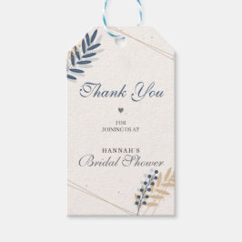 Rustikales Flora Navy Blue Brautparty Vielen Dank Geschenkanhänger