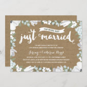 Rustikales Floral 10. Hochzeitstag Einladung (Vorne/Hinten)