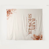 Rustikales Floral Fall Babydusche Foto Hintergrund Wandteppich (Vorderseite (Horizontal))