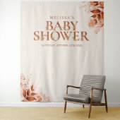 Rustikales Floral Fall Babydusche Foto Hintergrund Wandteppich (Beispiel)